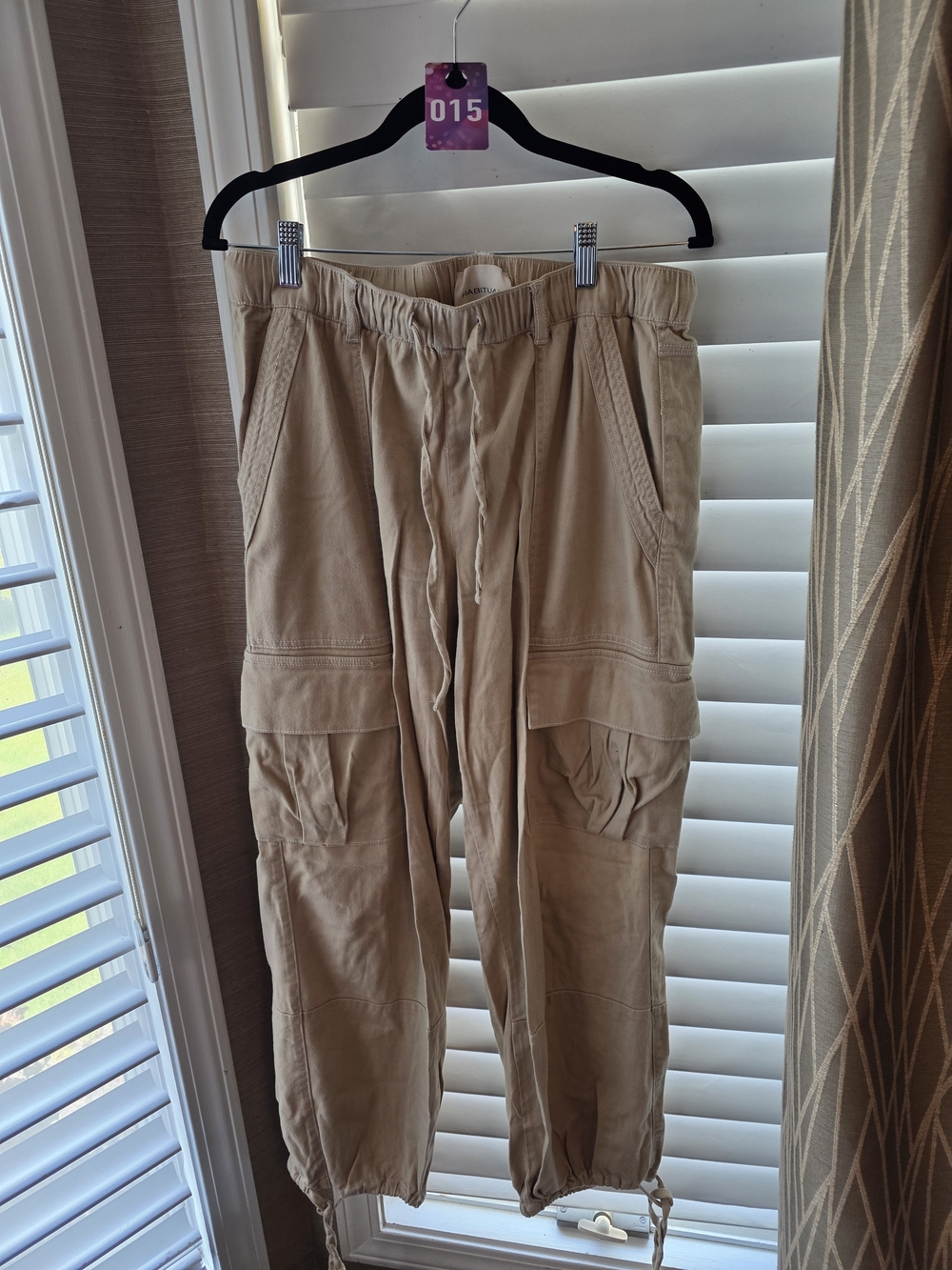Habitual Tan Utility Cargo Pants - Elastic Waist